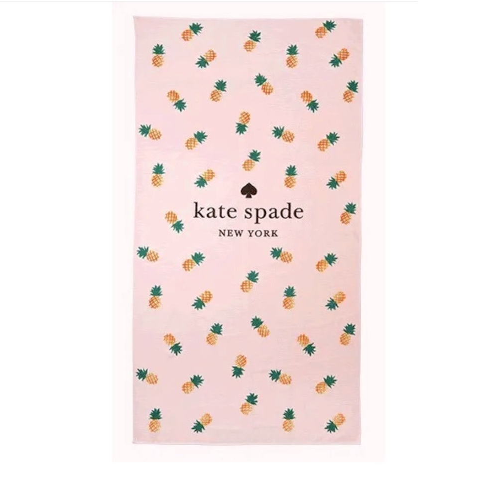 ☀️ Kate Spade Large Pineapple Beach Towel Pink Brand New with Tags NWT 🍍